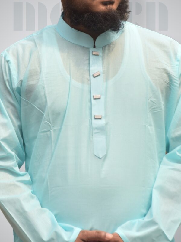 Soft Addi Cotton Panjabi (Blue) - 108 - Image 2